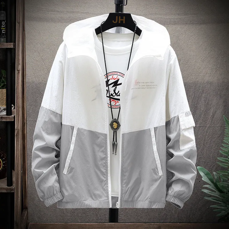 Summer Men Casual Korean Jacket Sporty Trendy Youth Sunscreen Shirt