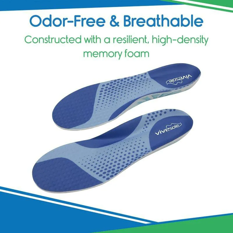 Vive Health Memory Foam Insoles - Sky Blue