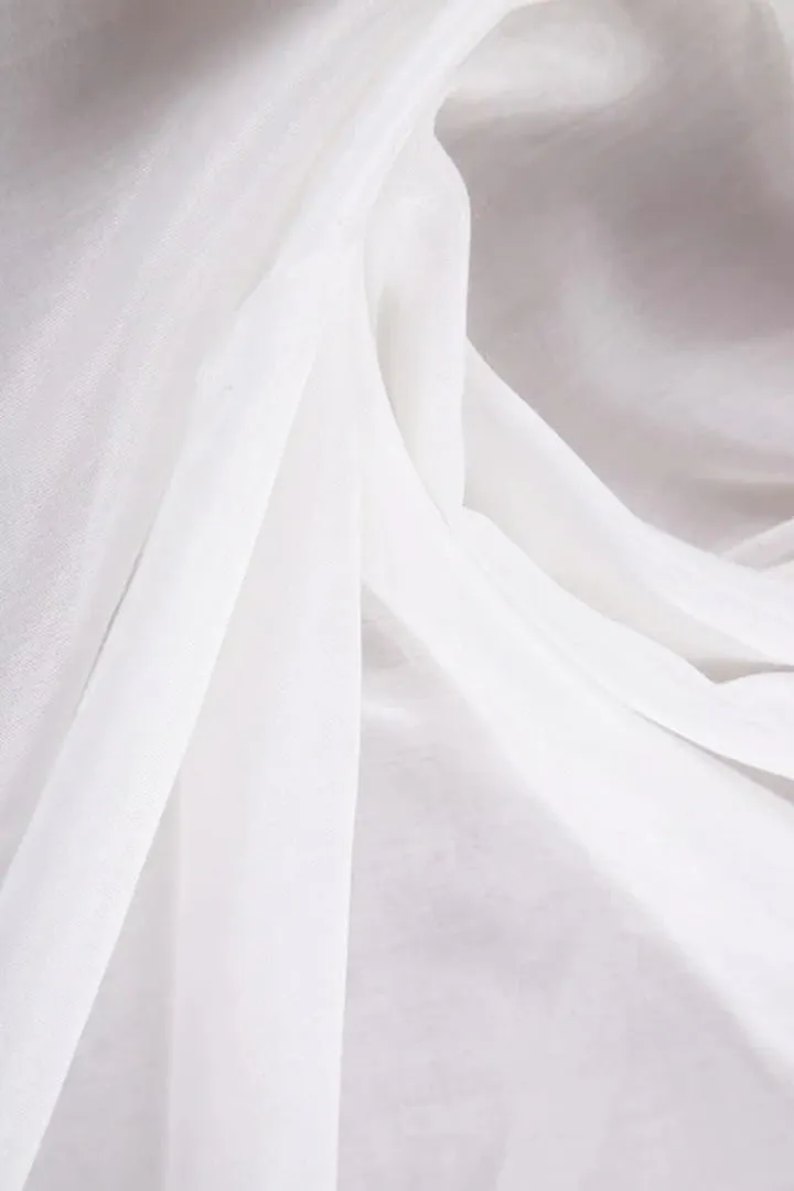 White Plain Dyeable Natural Muslin Silk