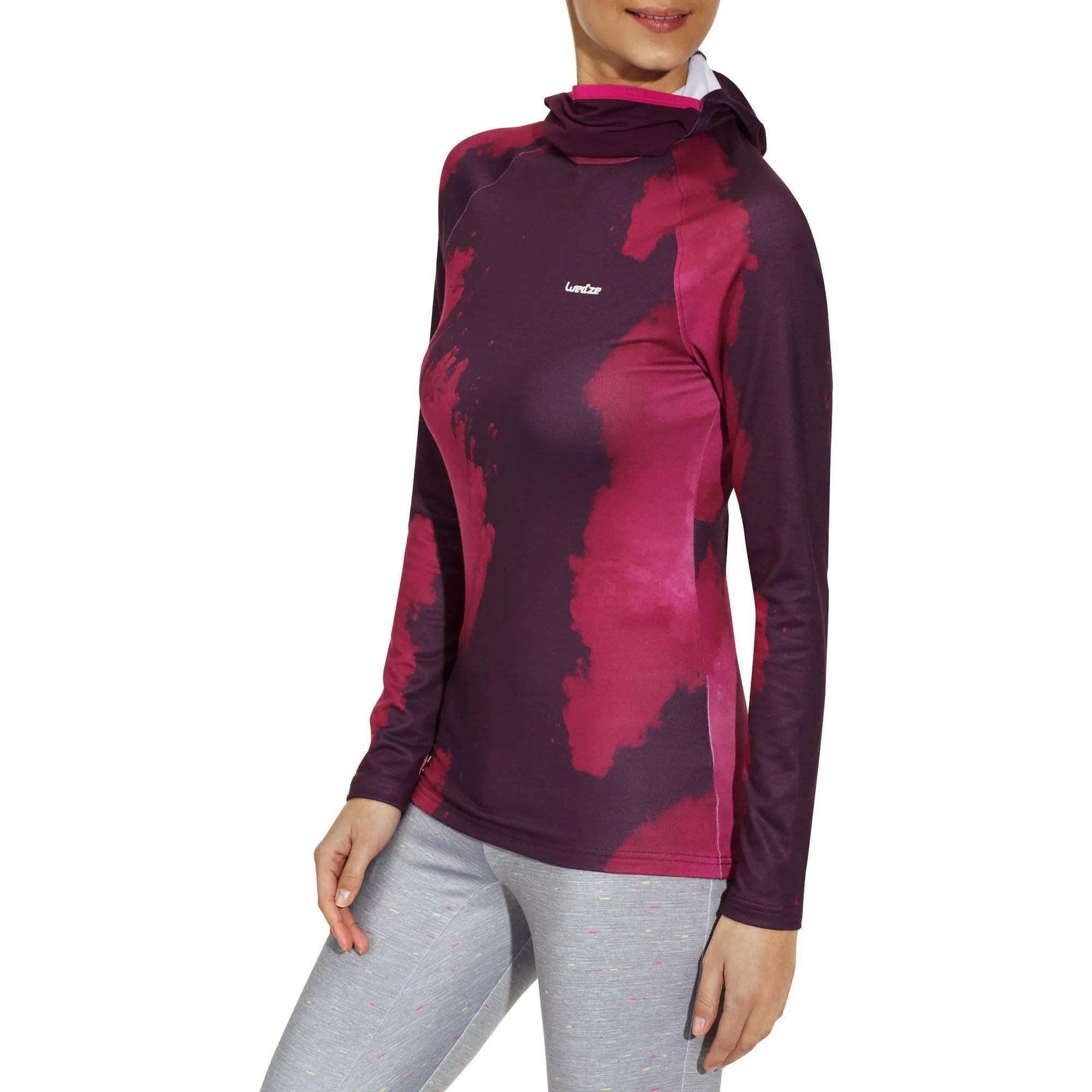 Women's Ski Base Layer Hood Top Freshwarm