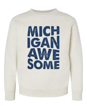 Youth Michigan Awesome Crewneck Sweatshirt